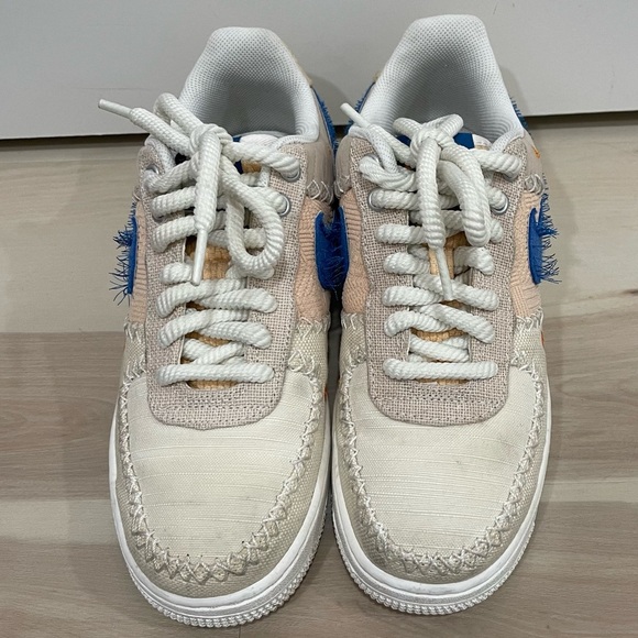 Women’s Nike Air Force 1 '07 'LA Flea' Anniversary Edition Size 7.5 Blue Orange - Picture 2 of 12